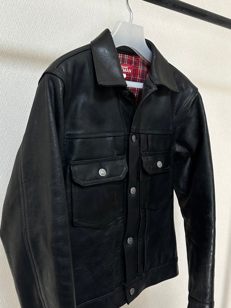 ジュンヤワタナベマン × リーバイス レザージャケット - メルカリ
