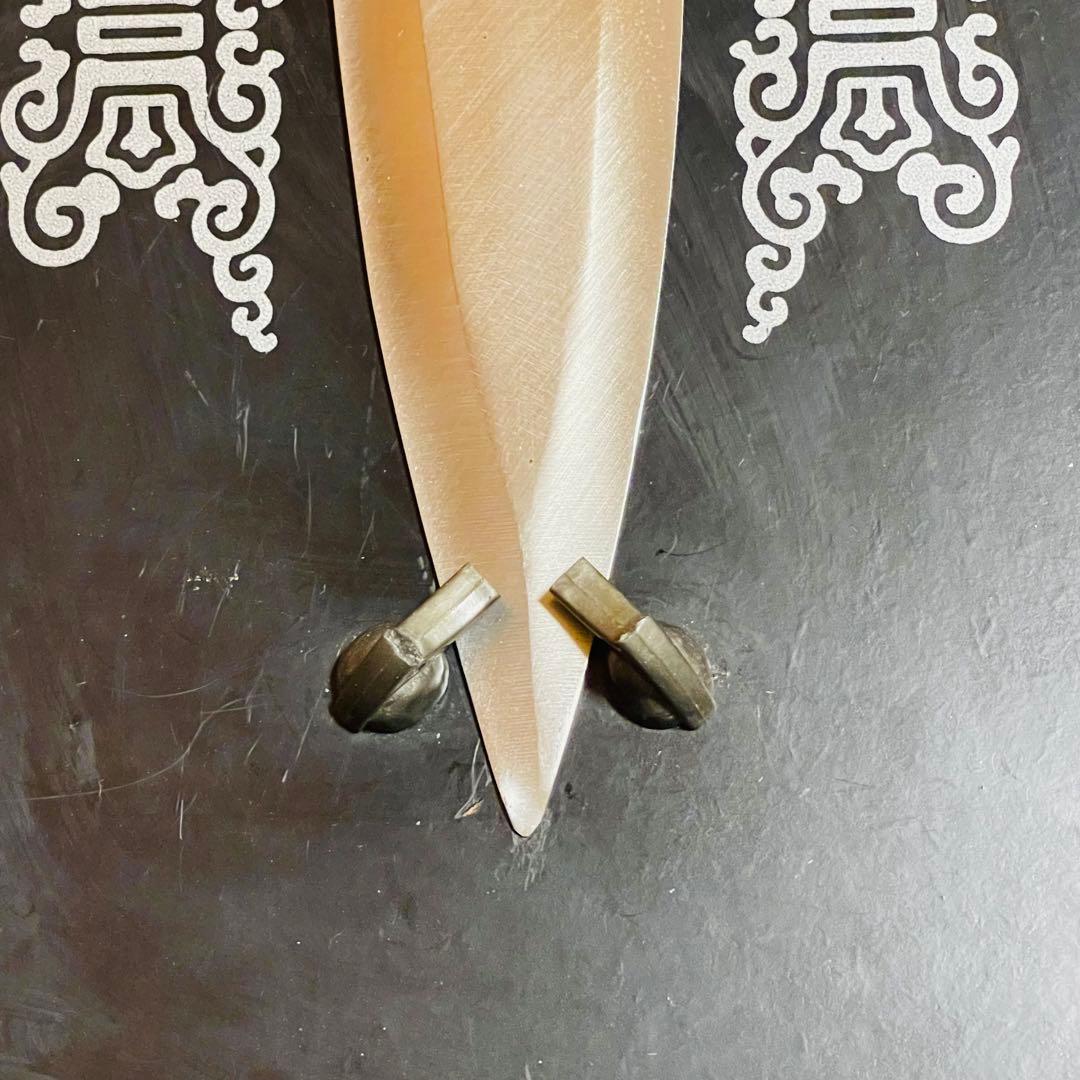 希少】金属製 洋剣 模造剣 デスブリンガー エクスカリバー 悪魔 飾り台