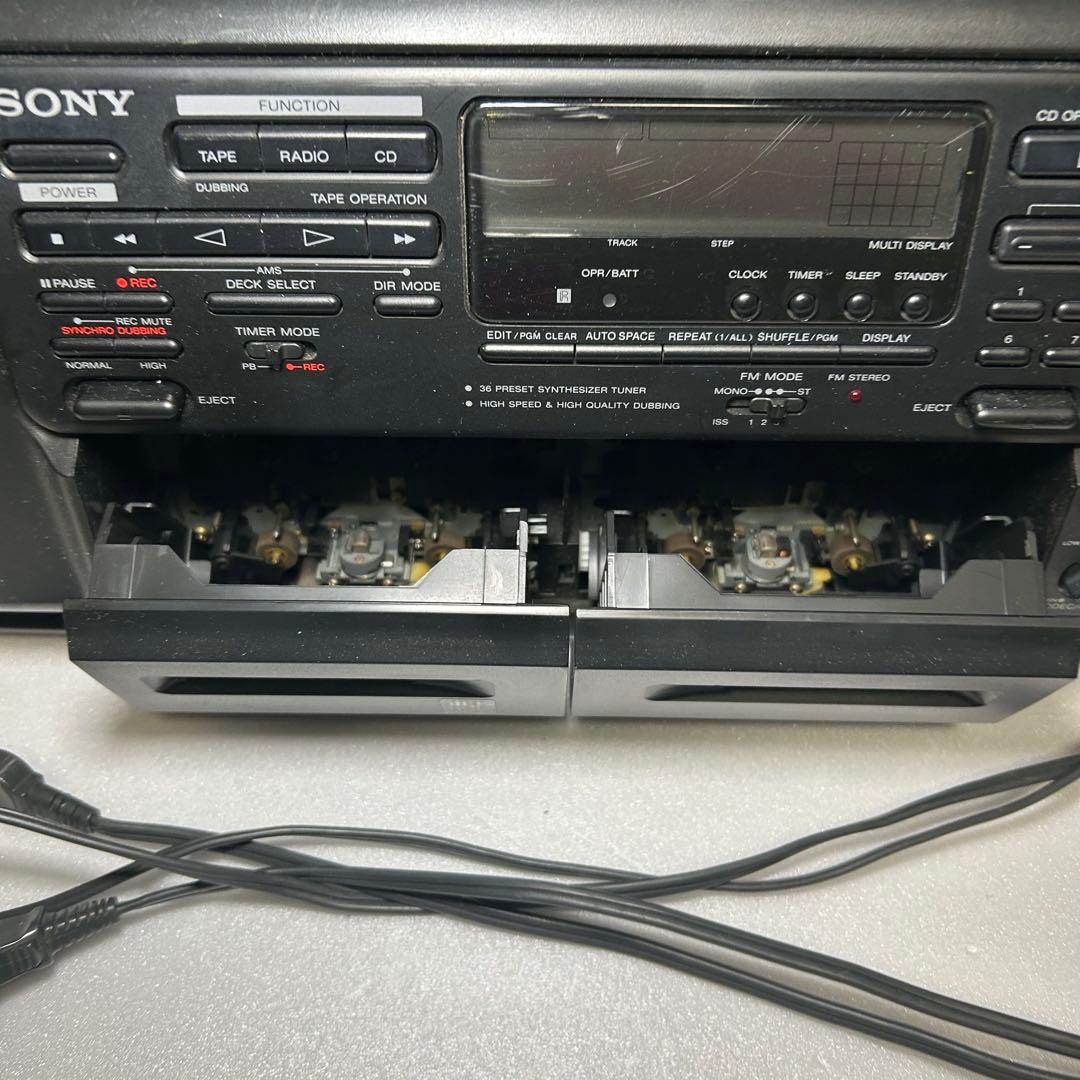 希少【ソニー】1990製ドデカホーン CDラジカセ CFD-400レトロ