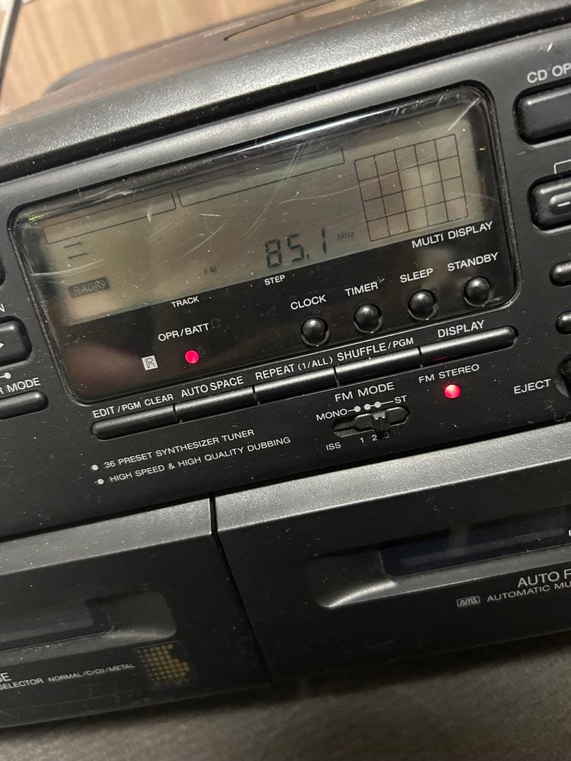 希少【ソニー】1990製ドデカホーン CDラジカセ CFD-400レトロ