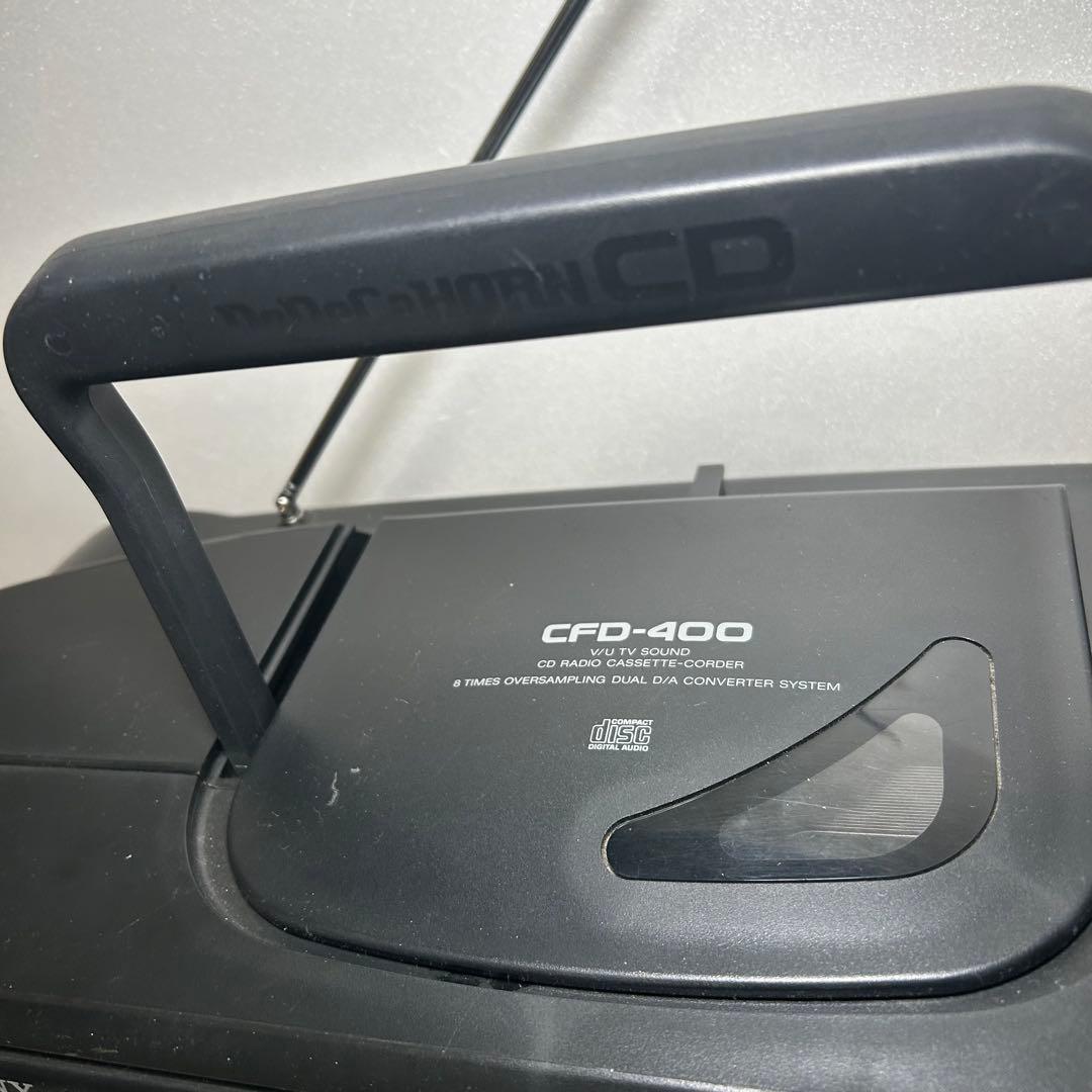 希少【ソニー】1990製ドデカホーン CDラジカセ CFD-400レトロ