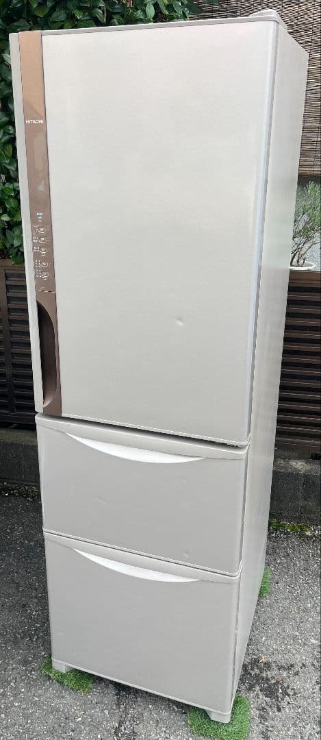日立大型3ドア冷凍冷蔵庫315L真ん中野菜室LED照明自動製氷機能付き17年製 日立（HITACHI） 冷蔵庫 3ドア 315L 左開き Vタイプ 真ん中野菜室