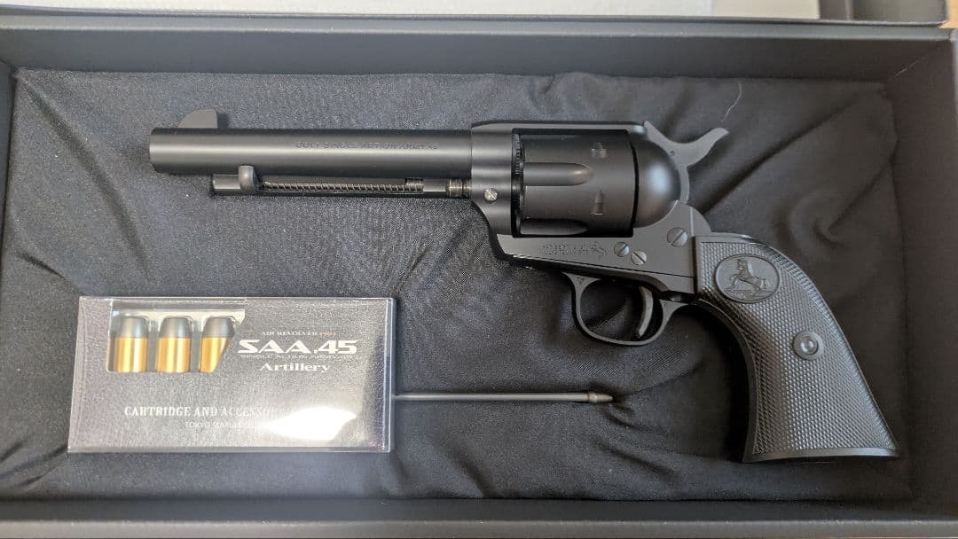 【ほぼ完品】東京マルイ SAA .45 Artillery リボルバー ブラック SAA.45 アーティラリー 5 1/2インチ ブラック - エアーリボルバー プロ