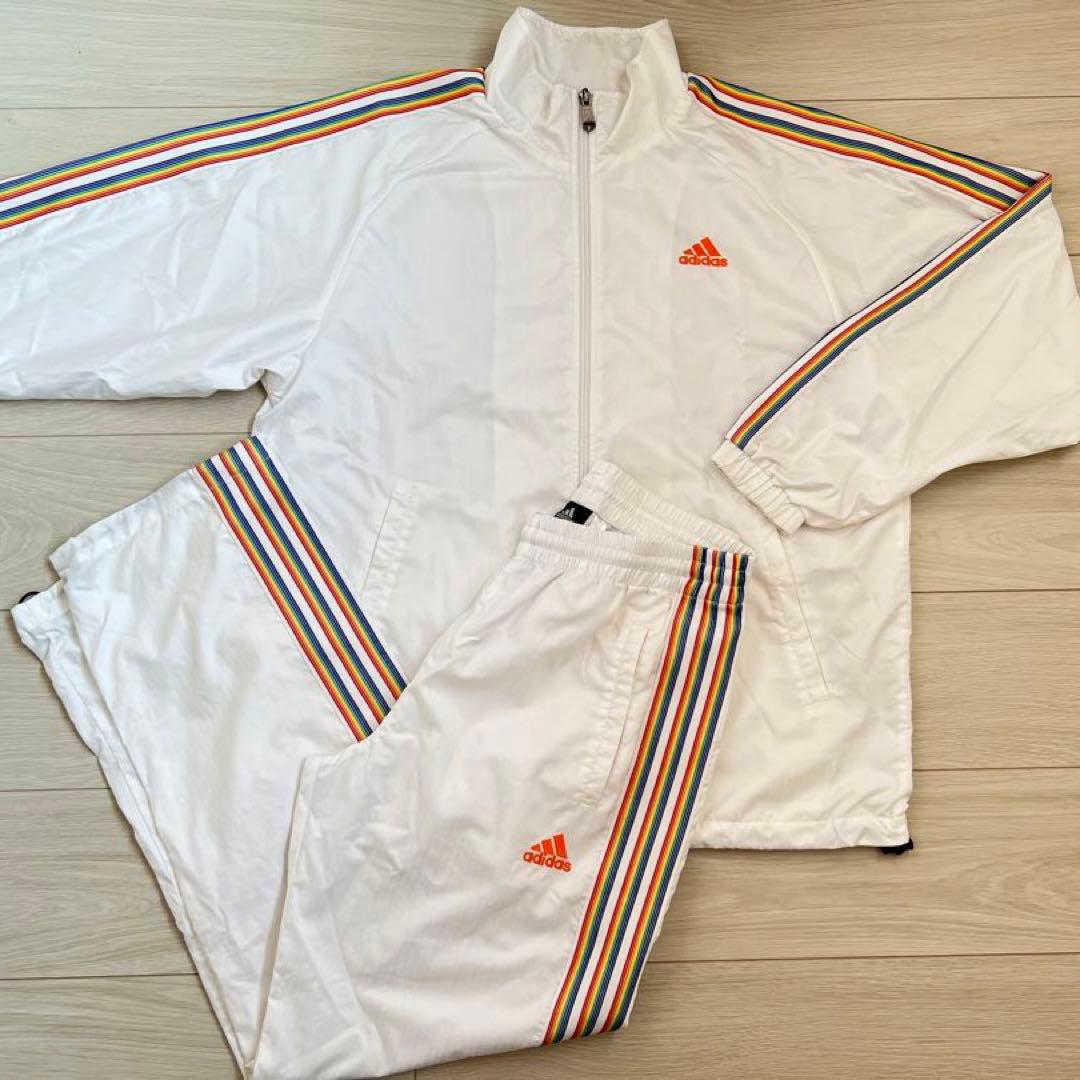 アディダス レインボー ジャージ 上下セット - メルカリ