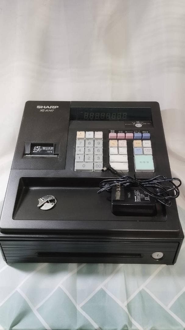 SHARP XE-A147 レジスター キー付き　Y130 電子レジスタ XE-A147