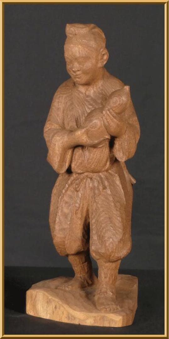 ★名品　【 木彫 養老孝子像 】 養老の滝 古今著聞集 宮彫り 山車彫刻 神楽車彫刻|亀崎潮干祭|知多の山車館｜尾張の山車まつり