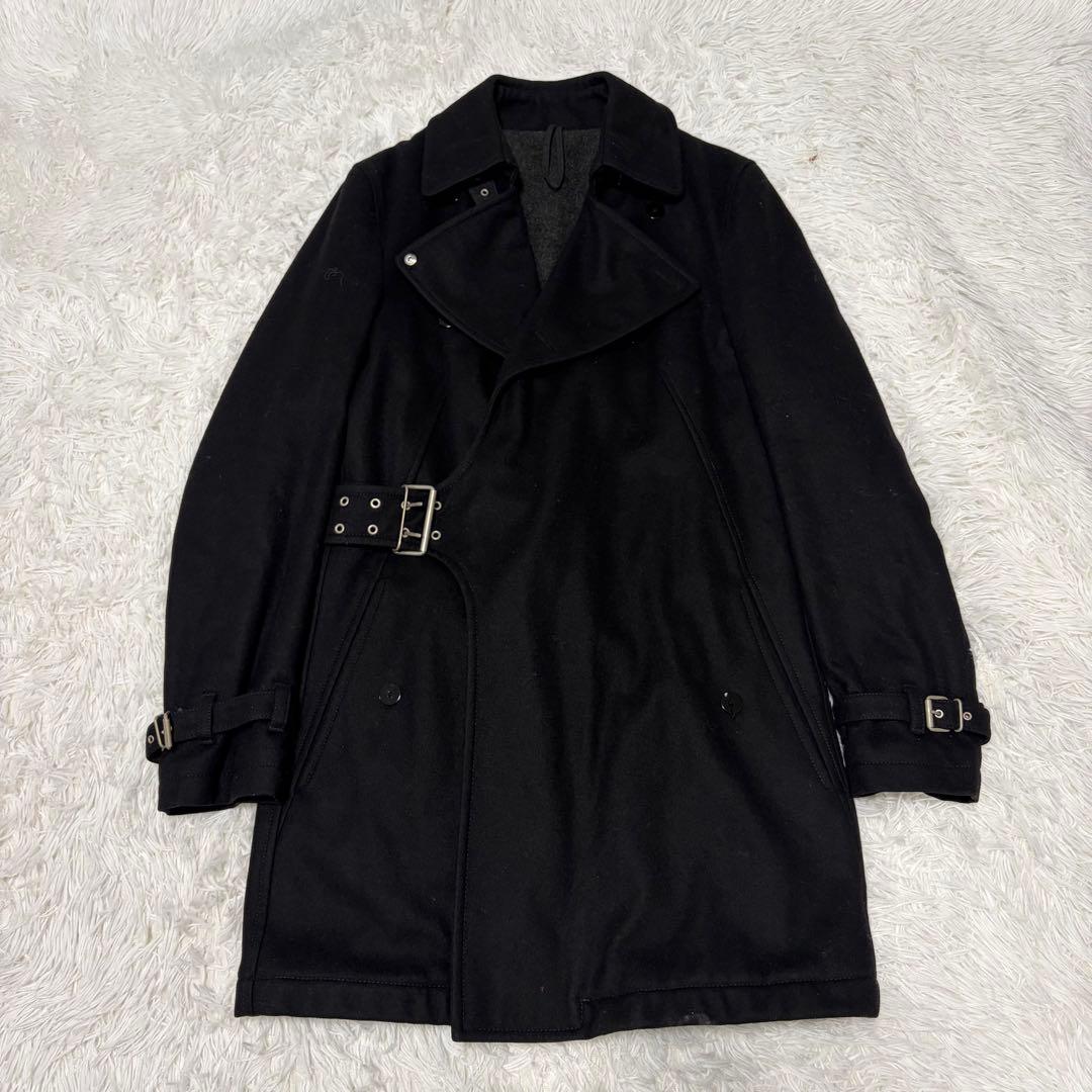 ANDREW MACKENZIE イタリア製 ウールコート ベルト付き　46 カシミヤベルト付きクルーコート | ANAYI/アナイ | 三越伊勢丹