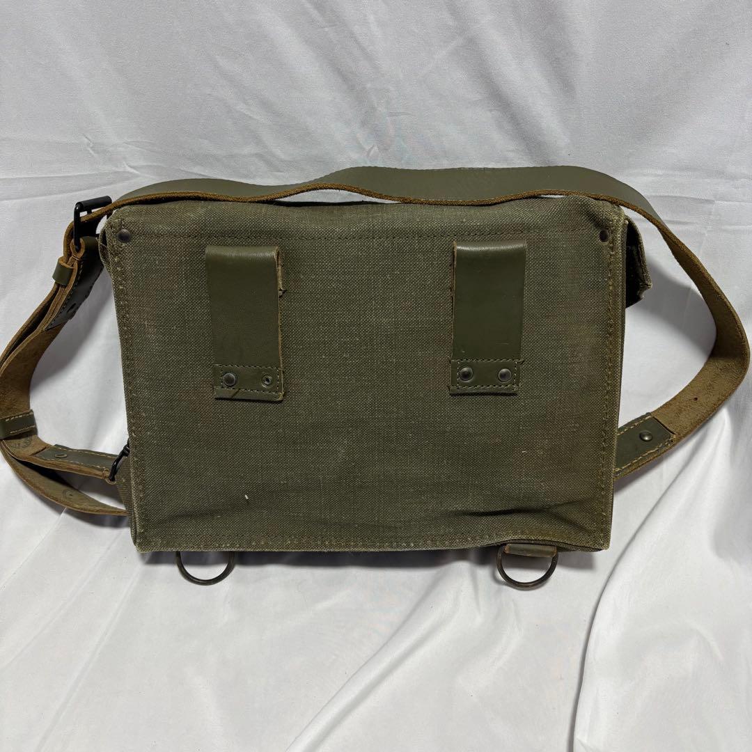 フランス軍 キャンバスレザーショルダーバッグ 未使用 dead stock 実物