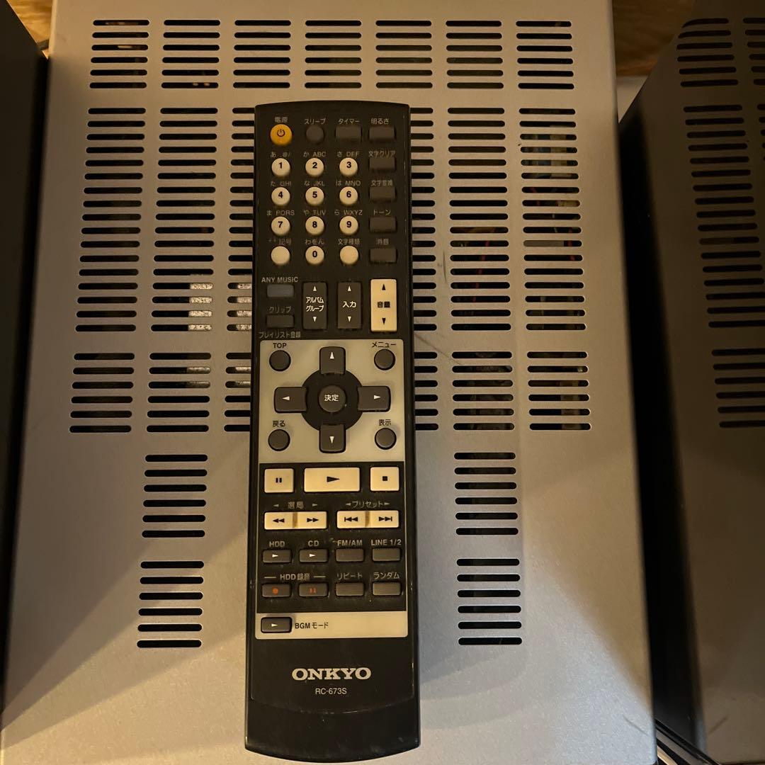 ONKYO BR-NX10 CD HDD ミニコンポ リモコン　マニュアル類付き