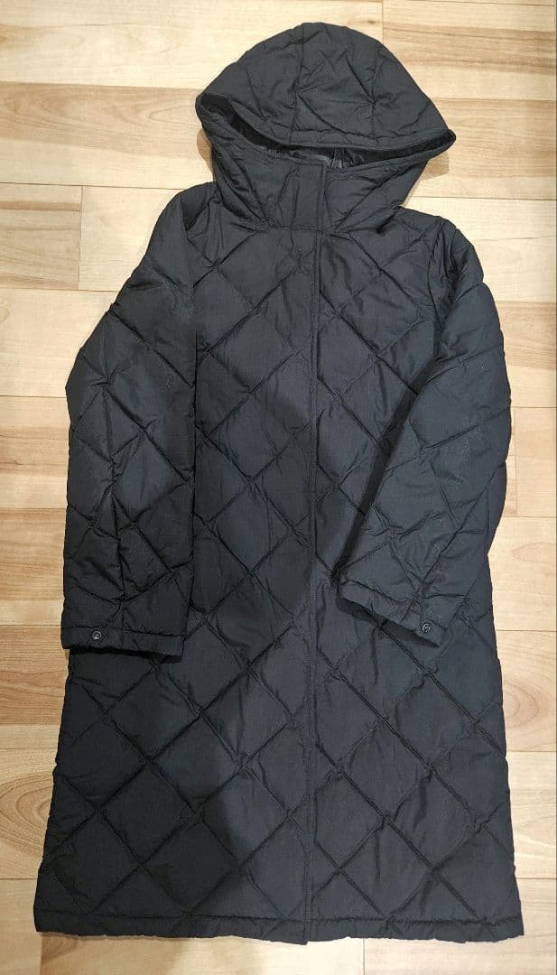 ユニクロ パフテックロングコートリラックスフィット ブラック S