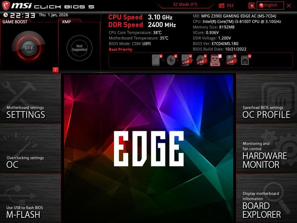 マザーボード MSI MPG Z390I GAMING EDGE AC