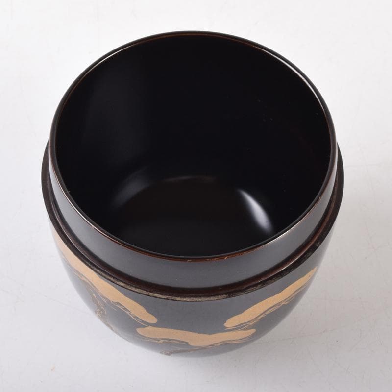 茶道具 漆塗 嘉祥作 松鶴蒔絵 棗 共箱 V 7065 - メルカリ