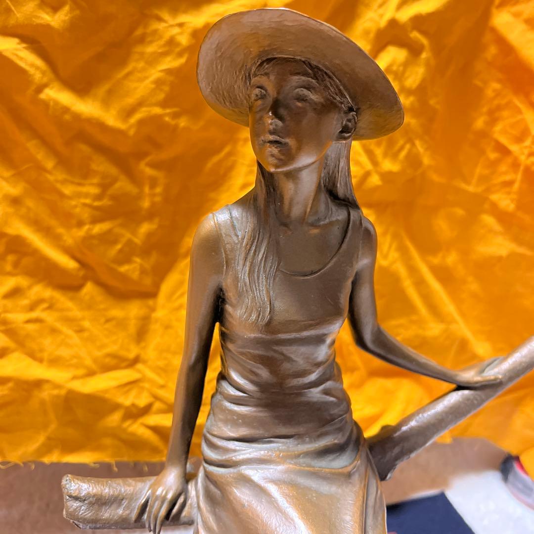 大道寺光弘 木もれ陽の中で ブロンズ像 美人像 置物 世界限定