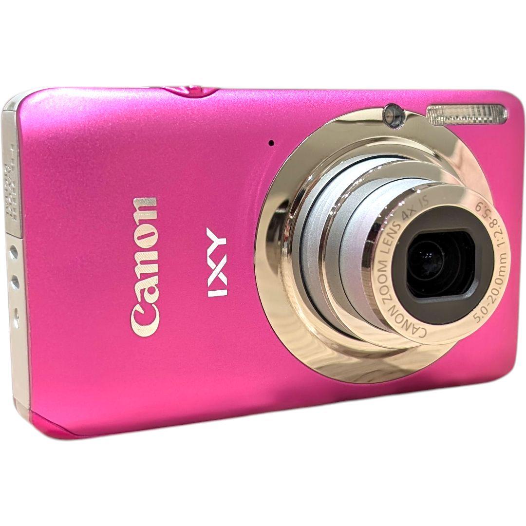美品 動作確認済 防水ケース付 CANON IXY 210F デジカメ ピンク