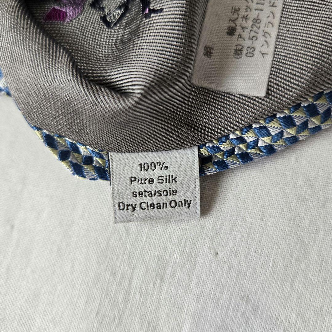 美品 penrose ペンローズ ブルー ネクタイ ハンドメイド イギリス製