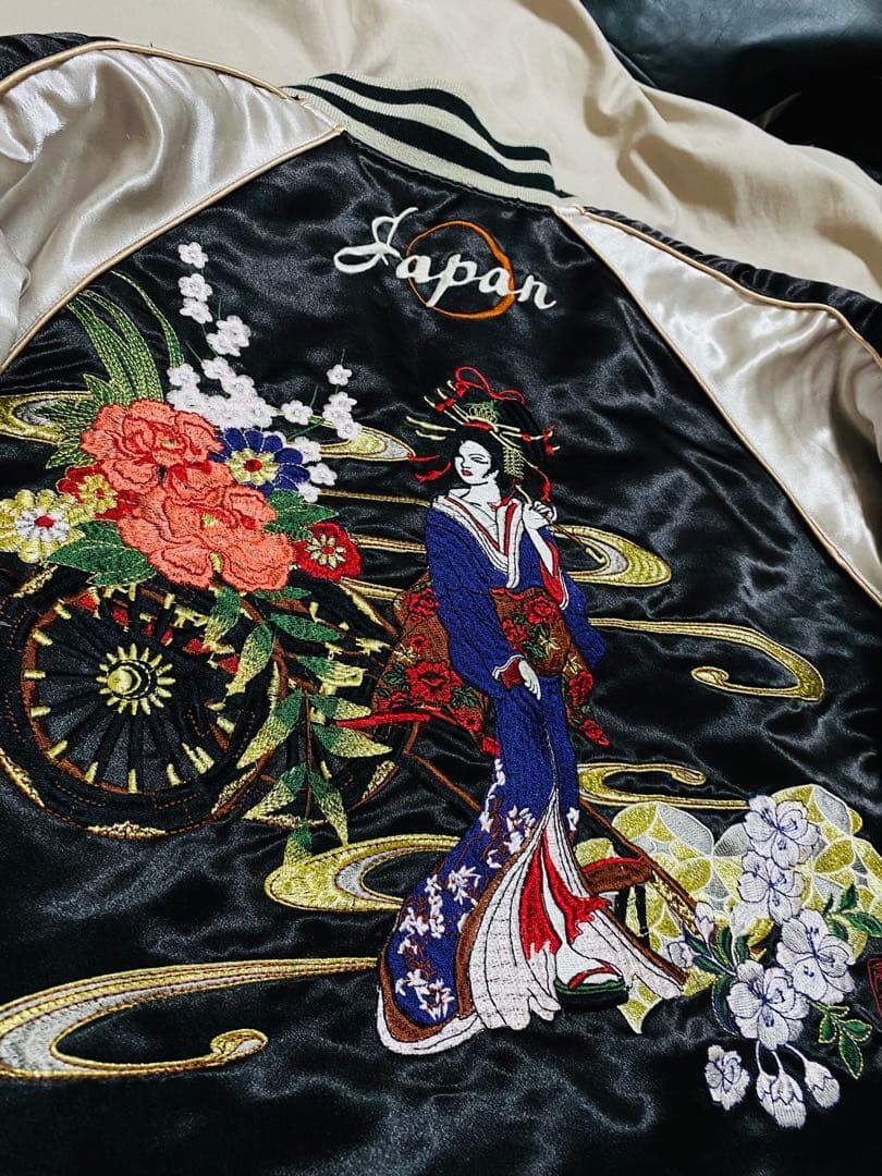 絡繰魂 2面用 スカジャン 日本限定 芸者 サテン unisex - メルカリ
