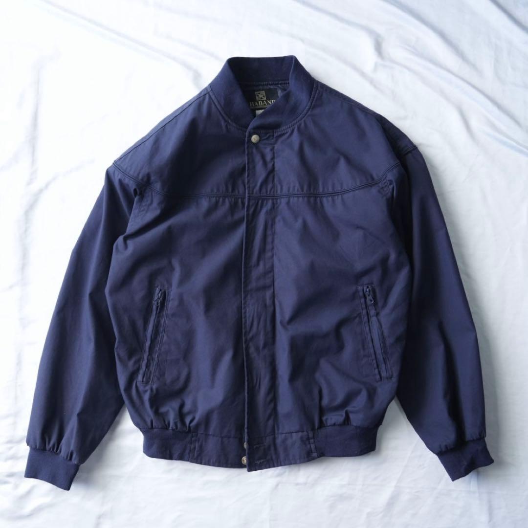 90s HABAND カップショルダー ジャケット 短丈 ネイビー 古着 - メルカリ