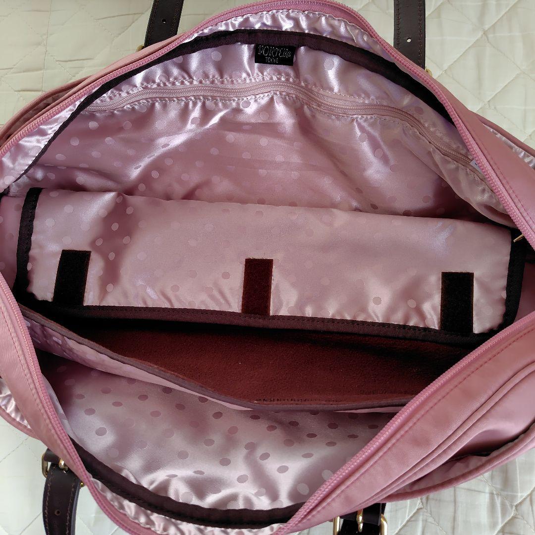 PORTER フルートケース ピンク ハンドバッグ ショルダーバッグ 2way