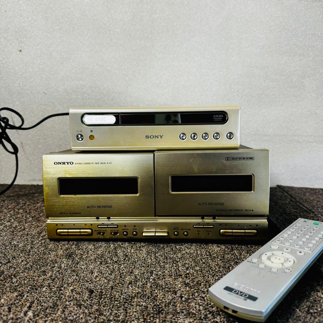 D61 オンキヨー ダブルカセットデッキ ソニー DVDプレーヤー セット売り！