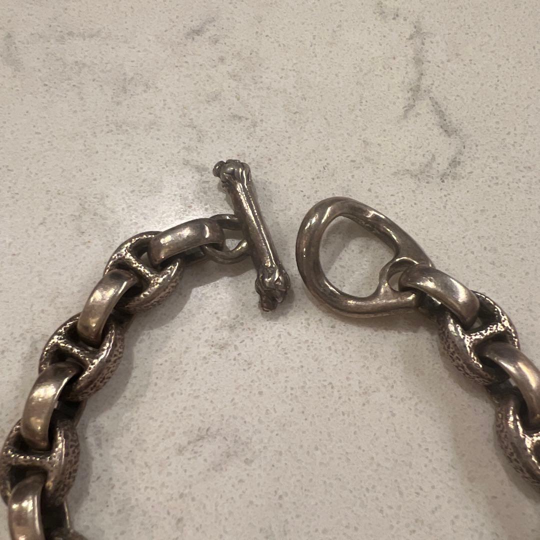 ビルウォールレザー ライオンヘッド シルバーチェーンブレスレット