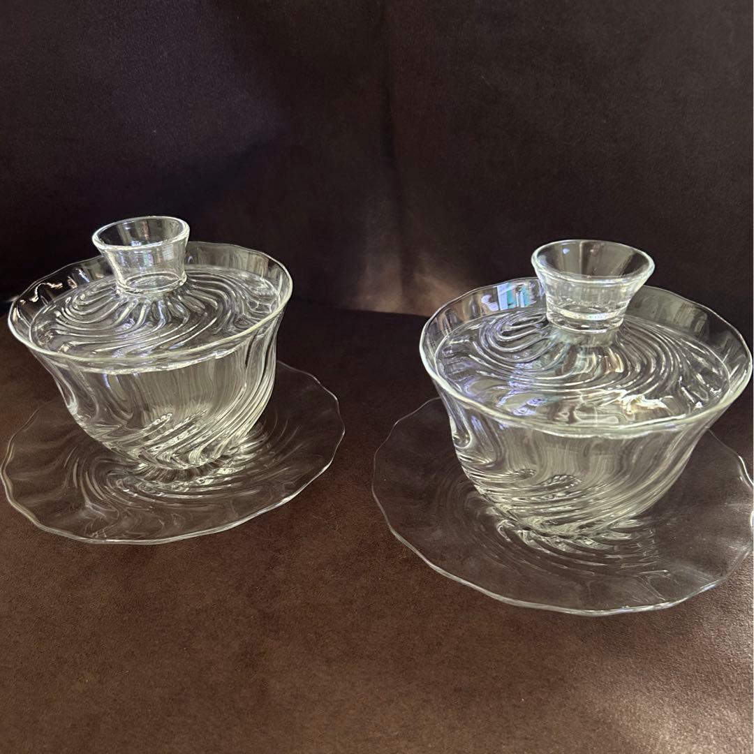 glass atelier えむに　蓋碗　Flow ペア　えむにガラス glass atelier えむに 蓋碗 Flow ペア えむにガラス - メルカリ