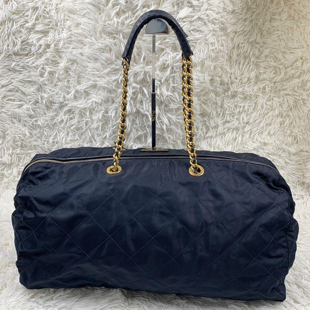✨美品✨】プラダ ボストンバッグ キルティング 三角ロゴ ナイロン