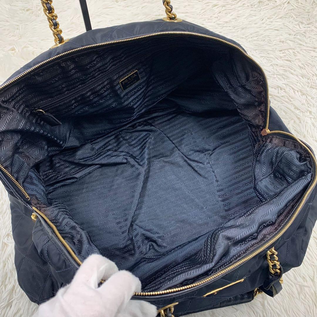 ✨美品✨】プラダ ボストンバッグ キルティング 三角ロゴ ナイロン