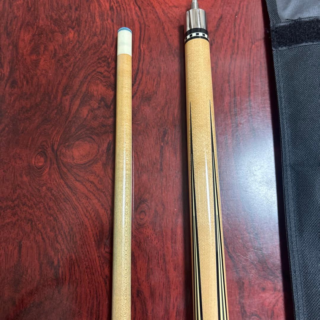 ビリヤードキュー ケース付き 木製 ネジ式接続 - メルカリ