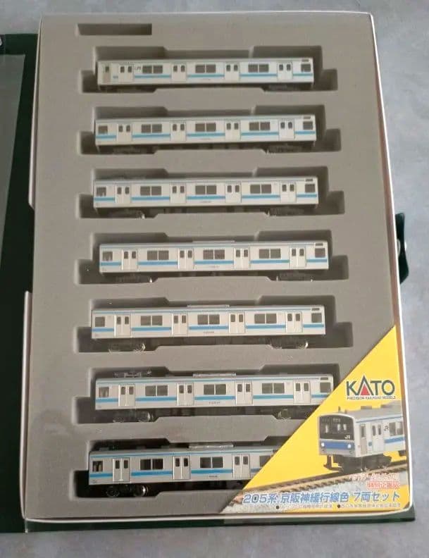 KATO JR205系通勤形電車 京阪神緩行線色 7両セット【付属品未使用】 JR 205系 通勤電車 (京阪神緩行線) セット (7両セット) (鉄道模型