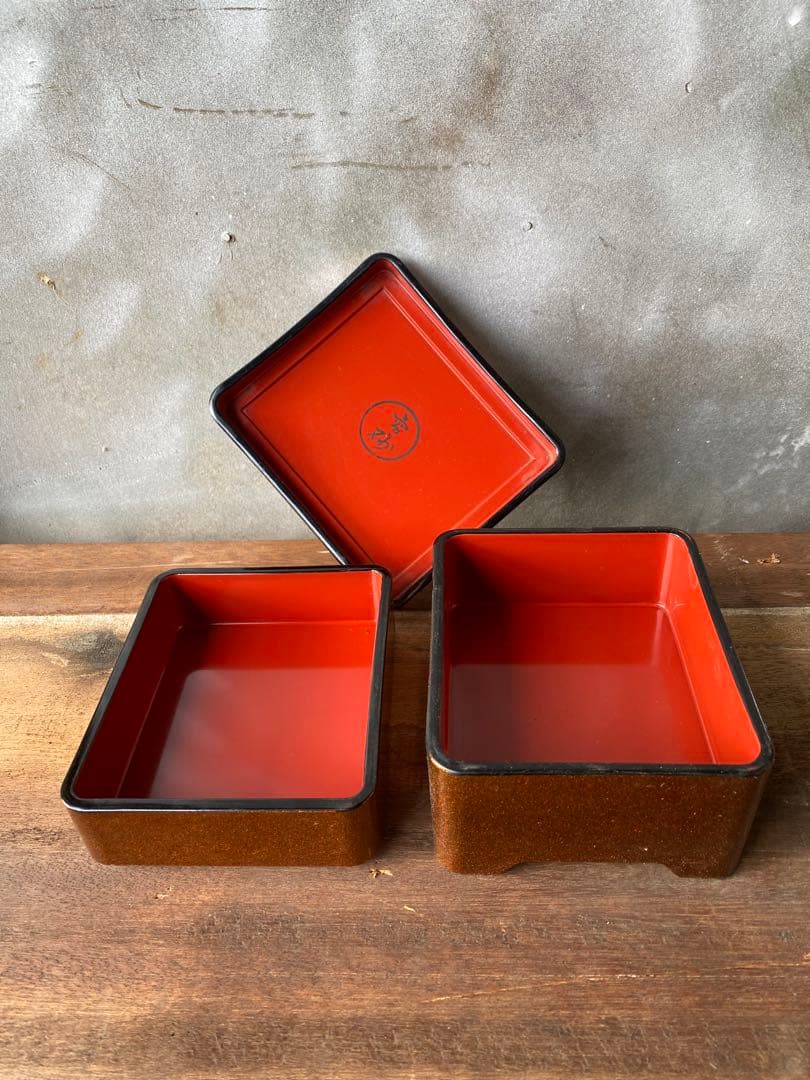 うなぎ高砂 二段 重箱 2セット 漆塗 - 工芸品新 デザイン