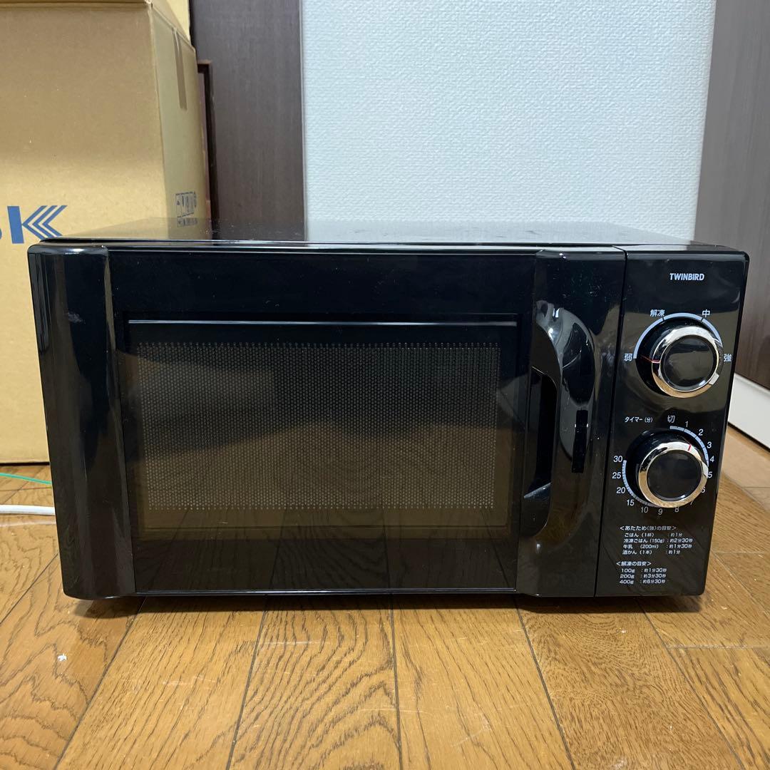 西日本60hz専用】TWINBIRD 単機能電子レンジ 黒 シンプルレンジ - メルカリ