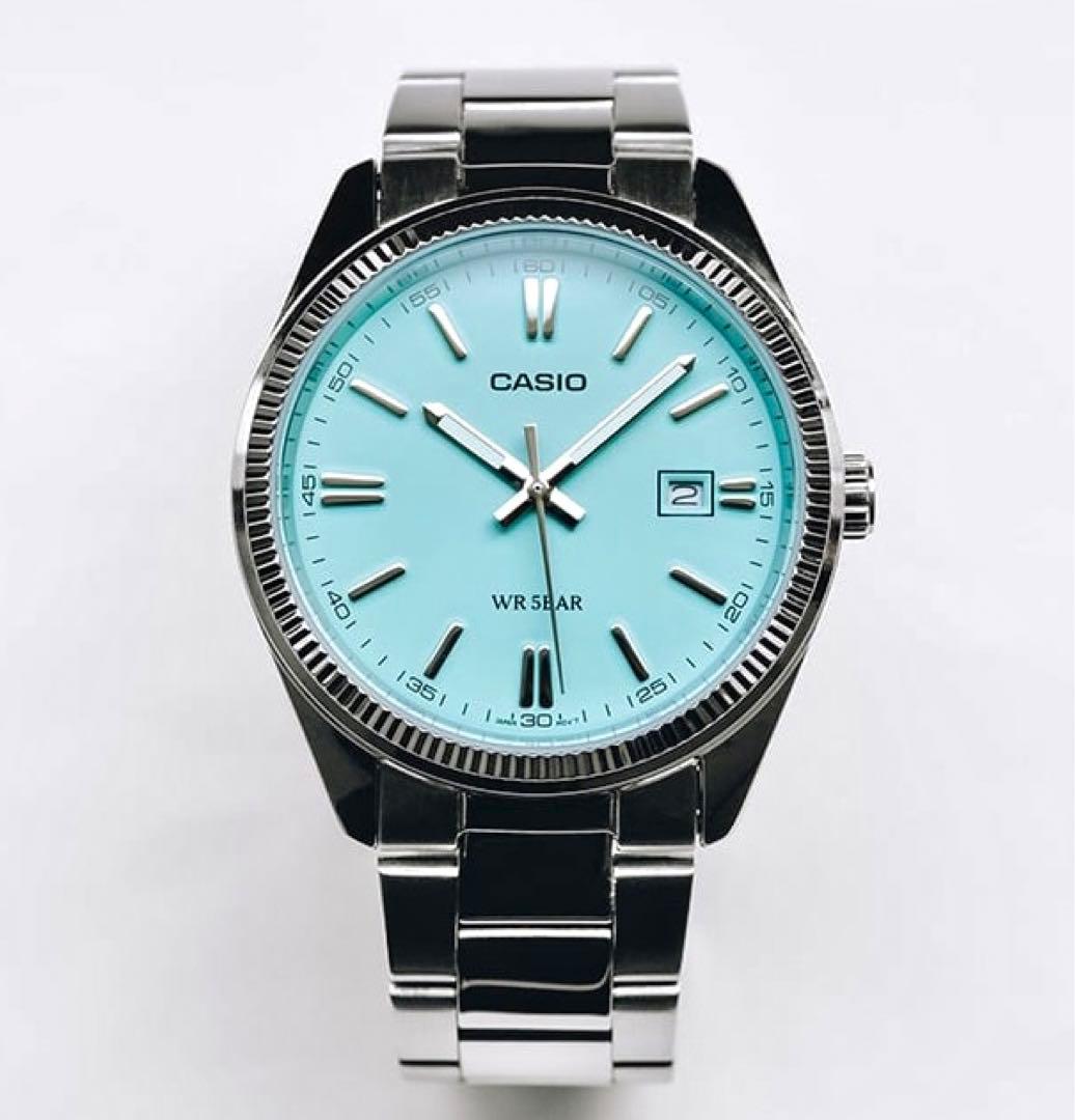 カシオ CASIO ターコイズブルー Tiffany ブルー 保証書付 高評価
