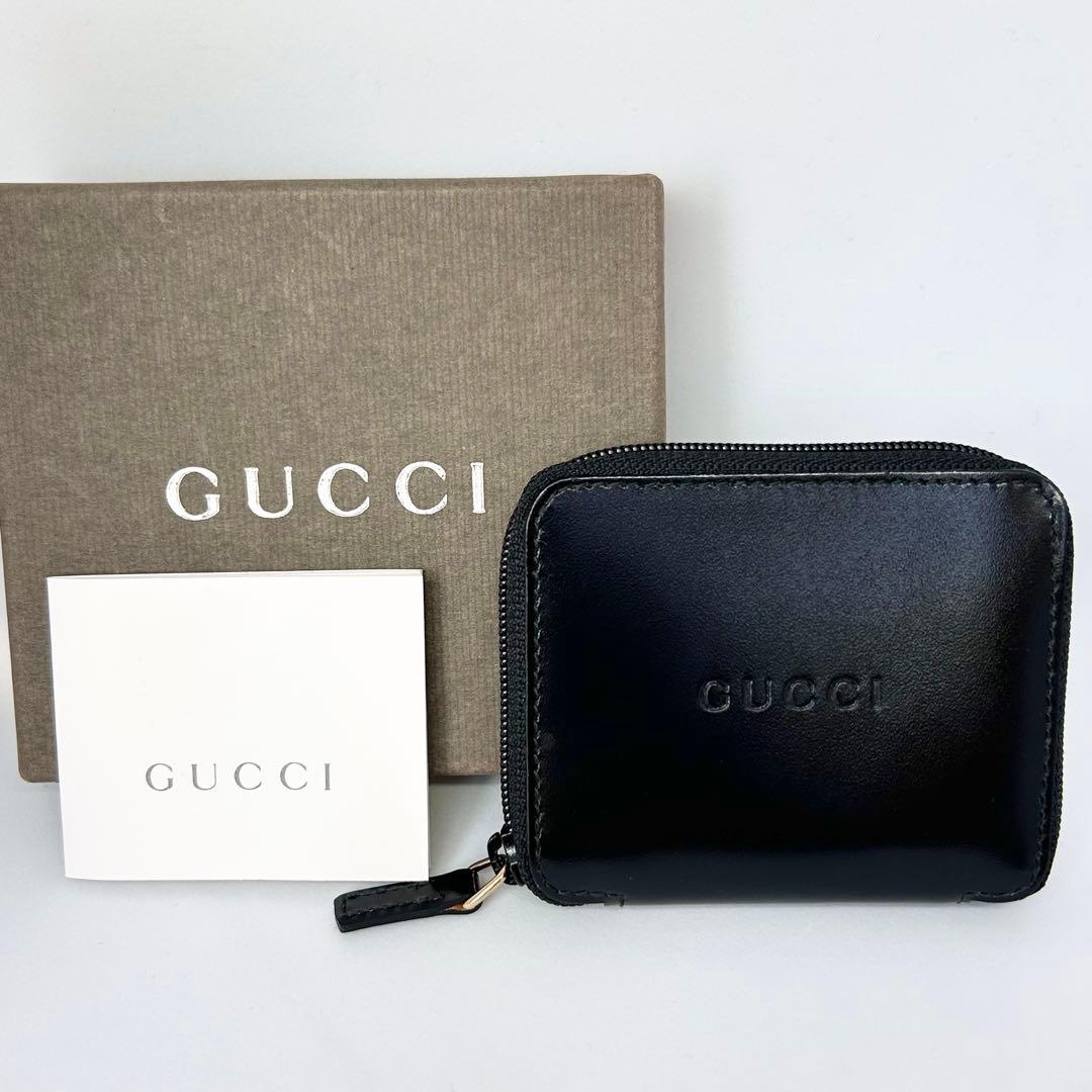 【新品同様✨️箱付きGUCCI】 グッチ ケース レザー 財布 小銭入れ GUCCI（グッチ） 新品同様 財布 658681 型押し レザー ロゴ 小銭入れ