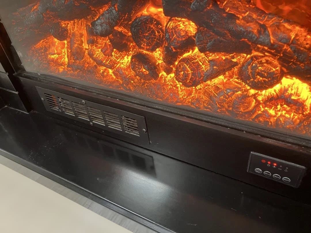 【52万円購入】ヴィンテージ彫刻 電子暖炉 大型 4段階温風機能｜クラシック