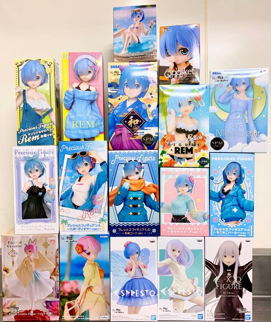 19点】リゼロ フィギュア 19体セット レム ラム エミリア 【まとめ売り