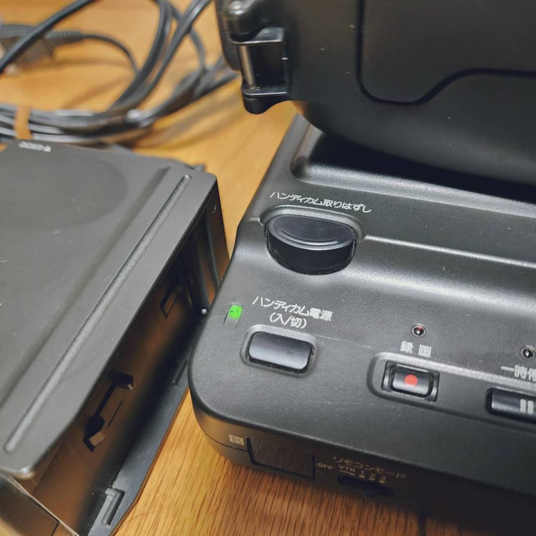 動作確認済】高画質 SONY Hi8 8ミリ ビデオカメラ クレードル セット