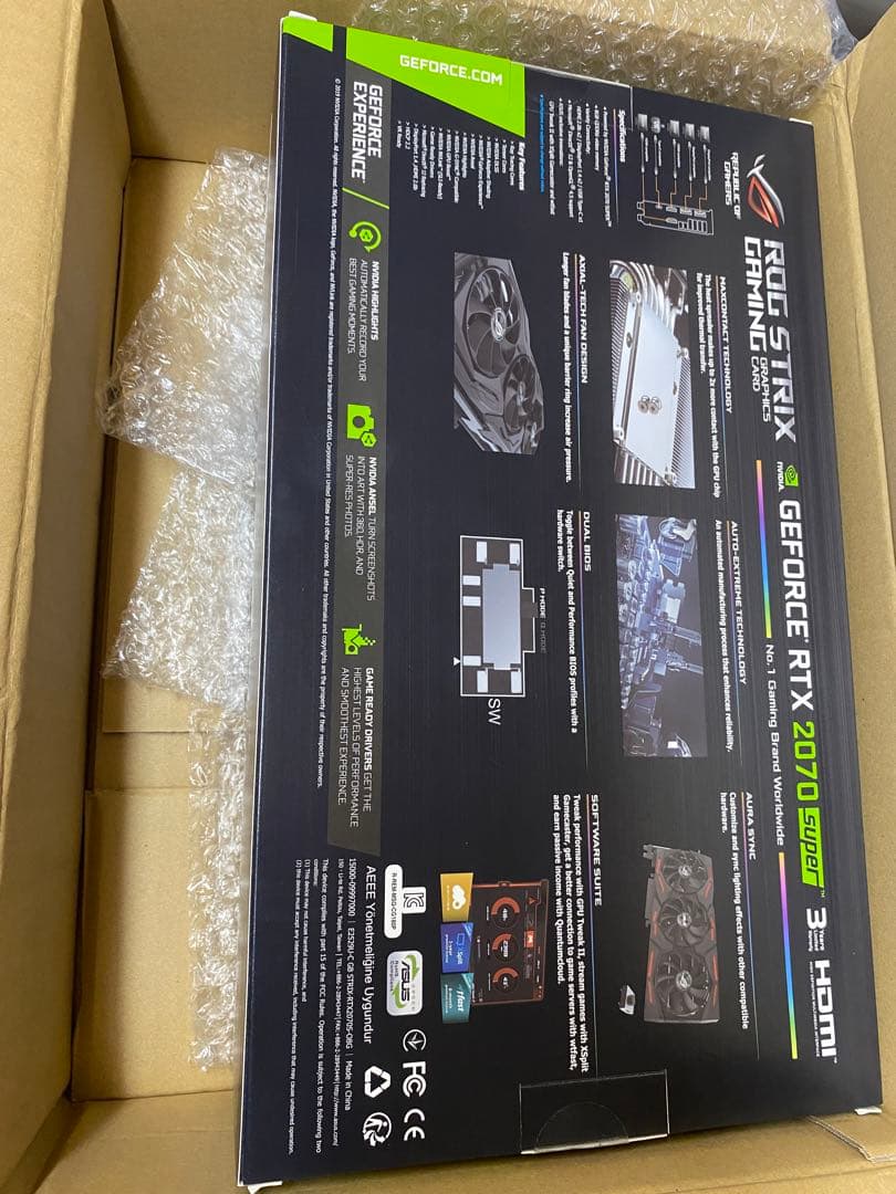 グラフィックボード・グラボ・ビデオカード ASUS ROG Strix GeForce RTX 2070 Super