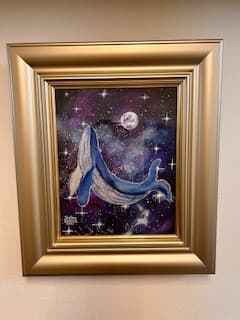 松崎祐哉（東京藝術大学卒業）★星空とクジラ★Ｆ３号★アクリルガッシュ★ Yahoo!オークション -「松崎祐哉」の落札相場・落札価格