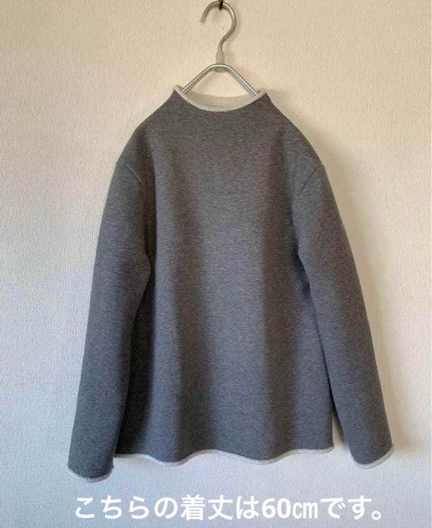 オーダーメイド スエット素材の極暖セーター ボトルネック グレー