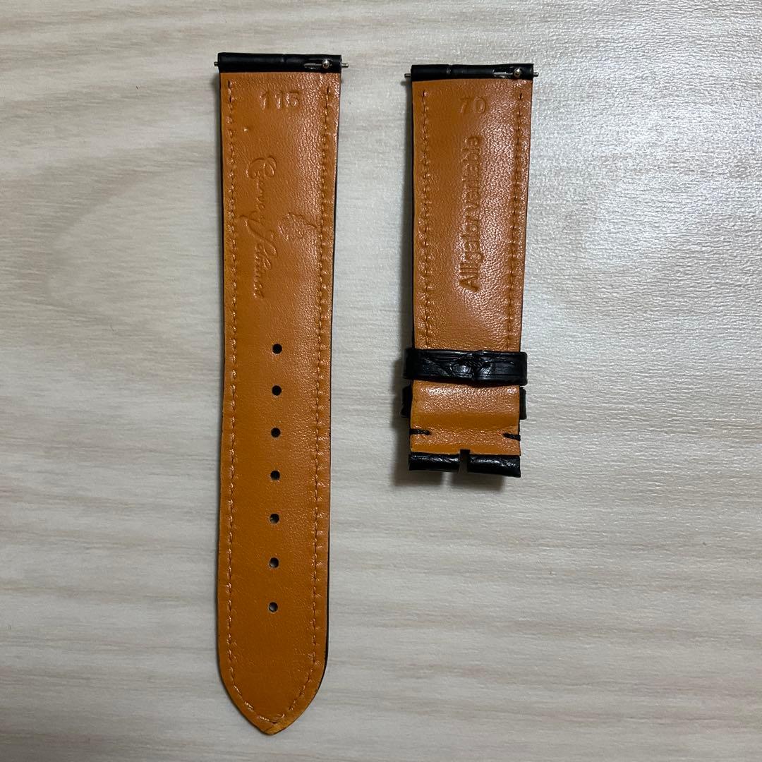 タ*ク様 クエルボイソブリノス 純正アリゲーターストラップ ブラック艶