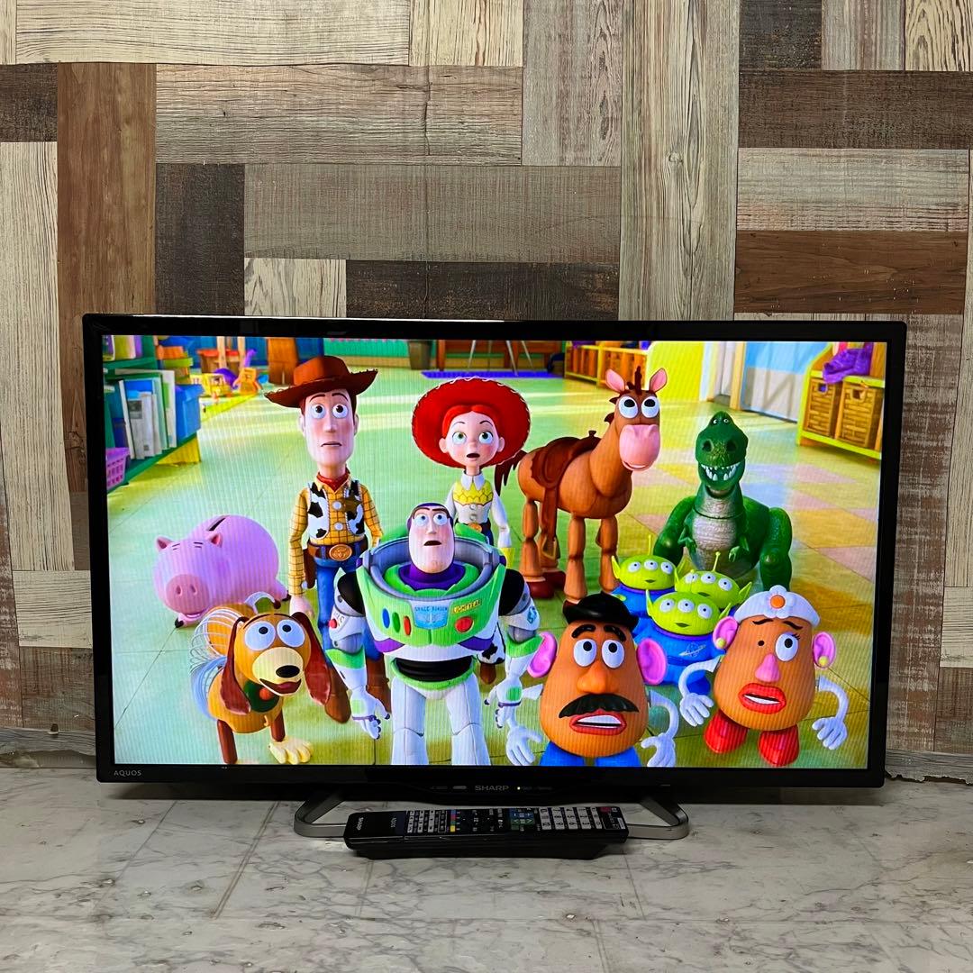 即日受渡❣️全国送料込SHARP32型テレビYouTube、U-NEXTリモコン付