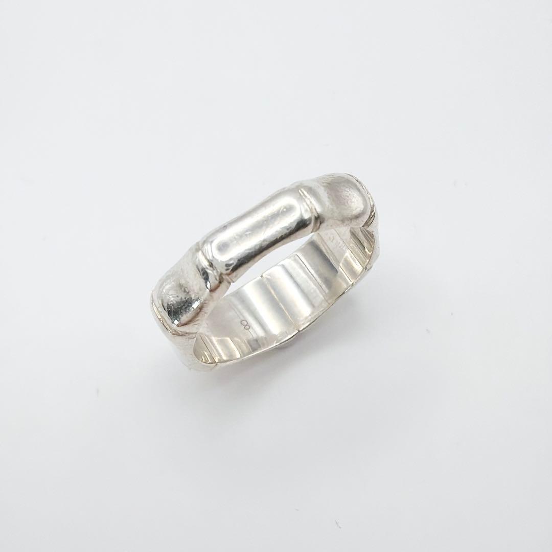 GUCCI オールドグッチ バンブーリング ロゴ刻印 シルバー925 - メルカリ