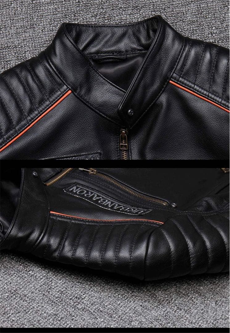 新品未使用 VIIBOY 本革ライダース M 黒 スカル刺繍 即購入OK - メルカリ