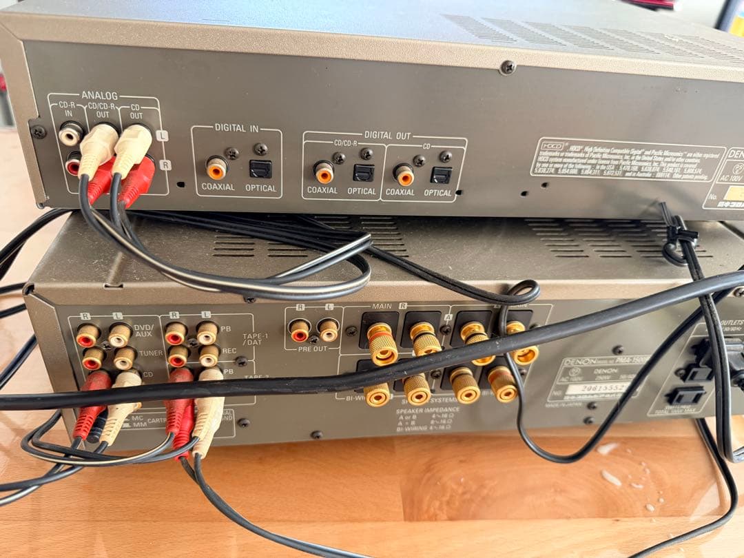 り*り様 DENON CDR-W1500 CDレコーダーとアンプセット 2台のユ