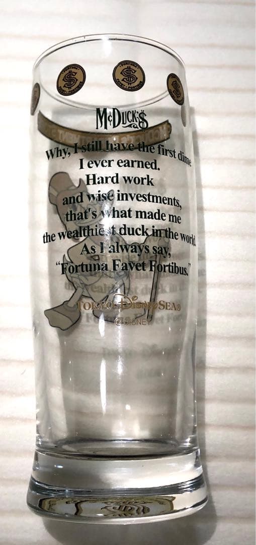 スクルージマクダック グラス ディズニーシー タンブラー ロンググラス