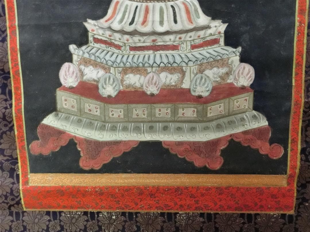 処分価30（金）22時まで【掛軸 仏画 観音様 色彩画・74・軸 骨董