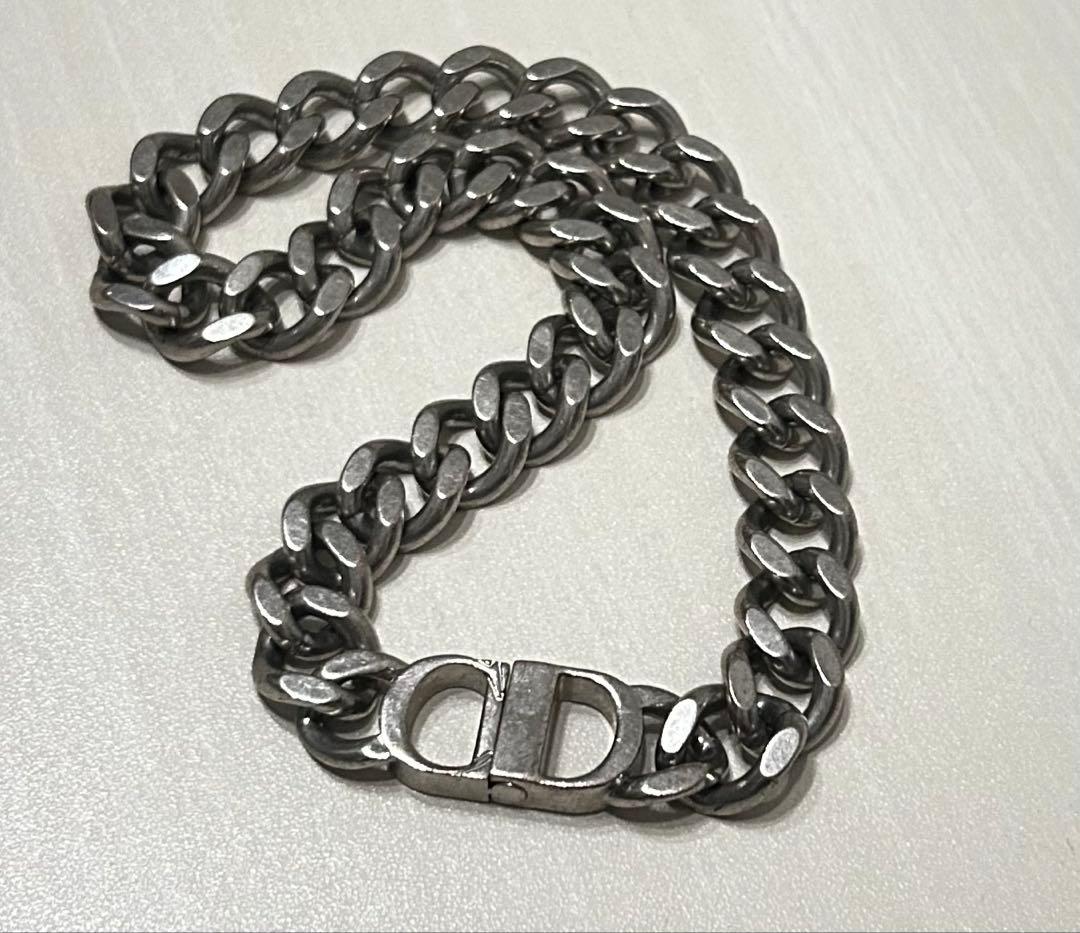 DIOR ディオール　CDロゴ　シルバー　 チェーンネックレス Dior ディオール CDアイコン チェーンネックレス シルバー 全長50cm