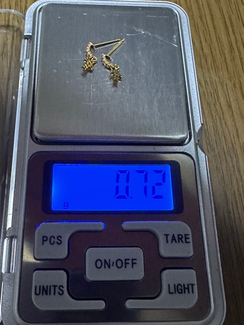 ダイヤ 0.05ct クロス 十字架 ピアス 18金 イエロー ピンク ゴールド