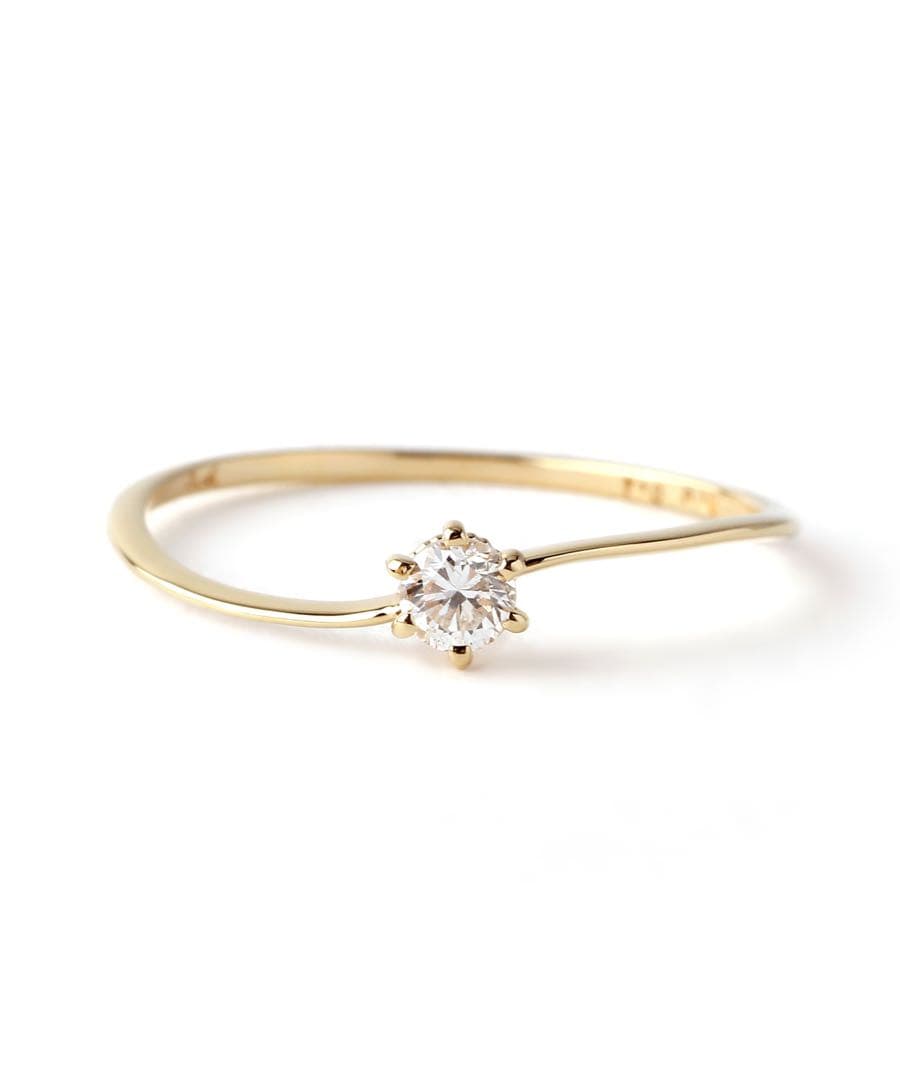 ぎんと様用【新品】SIENA ROSE ひねりラインの一粒ダイヤリング SIENA ROSE】ひねりラインの一粒ダイヤリング[ロゼチナ]｜SANPO ONLINE