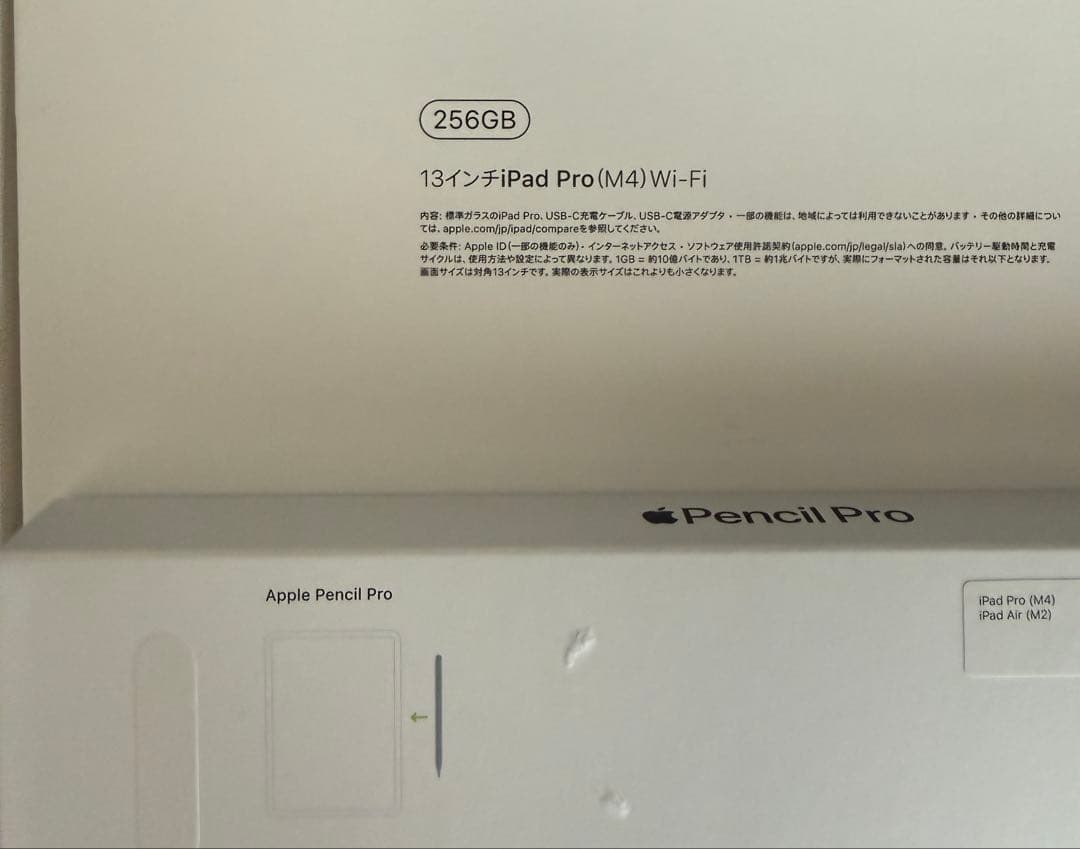 iPad Pro (M4) 256GB Wi-Fi 13インチPencilセット